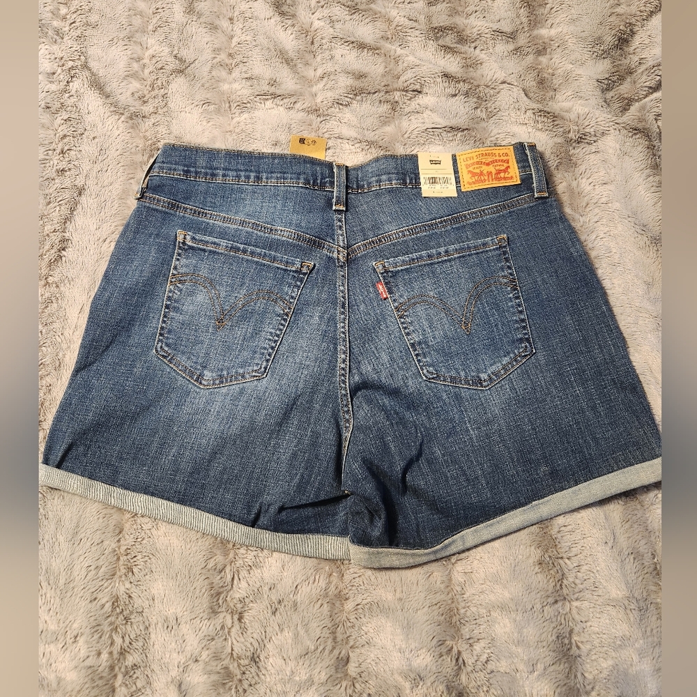 Levi's Women's Blue Denim Shorts - Picture 3 of 3